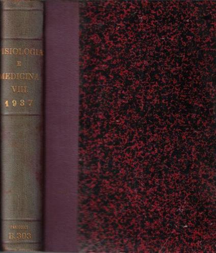 Fisiologia e medicina anno 1937 (annata completa) - copertina