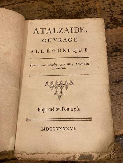 Atalzaide, ouvrage allégorique - Prosper-Jolyot de Crébillon - copertina