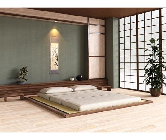 Letto Giapponese A Pedana In Legno Massello Hako 200X200 Cm Con Tatami -  Vivere Zen - Casa e Cucina | IBS