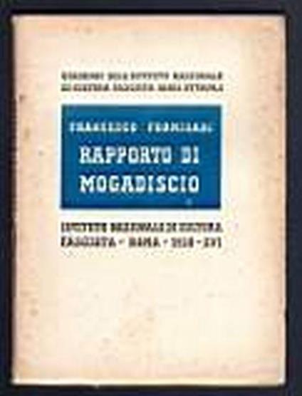 Rapporto di Mogadiscio - Francesco Formigari - copertina