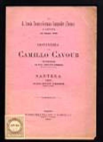 Giovinezza di Camillo Cavour - Conferenza - Giovanni Ferreri - copertina