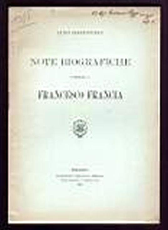 Note biografiche intorno a Francesco Grancia - Lino Sighinolfi - copertina