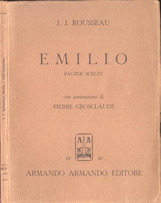 Emilio. Pagine scelte - Johann J. Winckelmann - copertina