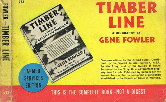 Timber Line - Gene Fowler - copertina