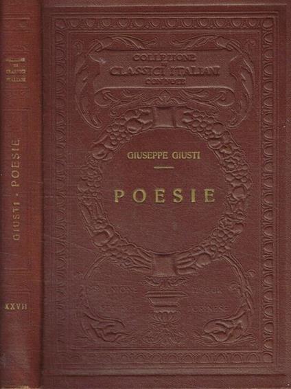 Poesie - Giuseppe Giusti - copertina