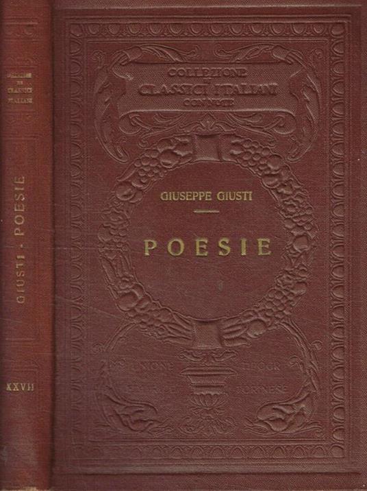 Poesie - Giuseppe Giusti - copertina