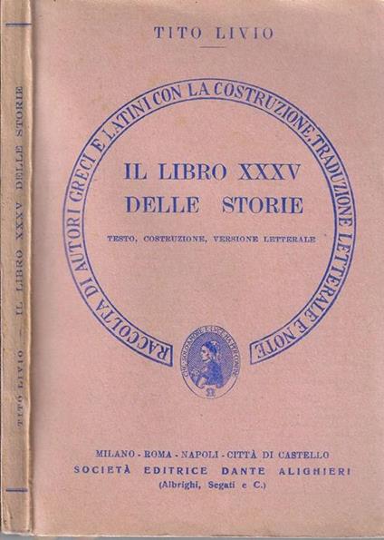 Il libro XXXV delle storie. Testo, costruzione, versione letterale - Tito Livio - copertina