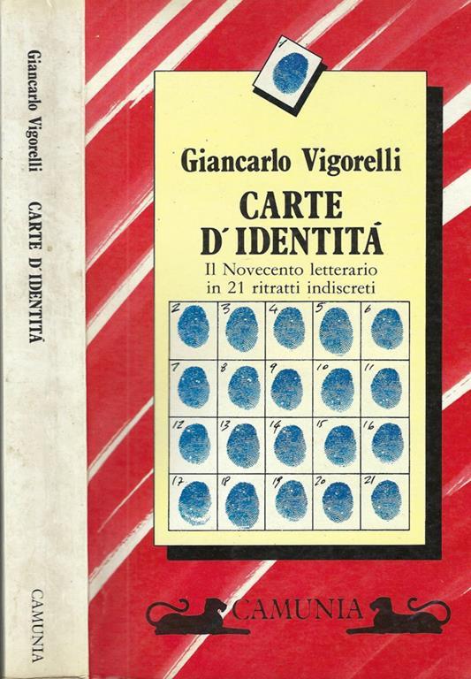 Carte d'identità - Giancarlo Vigorelli - copertina