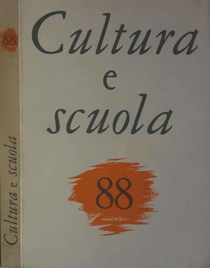 Cultura e Scuola Anno XXII n. 88 - Umberto Bosco - copertina