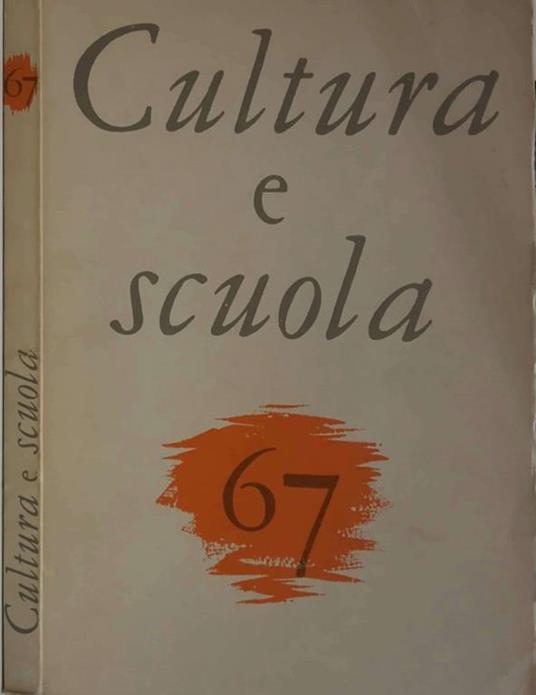 Cultura e Scuola Anno XVII n. 67 - Umberto Bosco - copertina