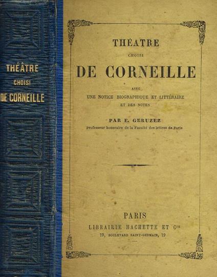 Theatre choisi de Corneille - Pierre Corneille - copertina