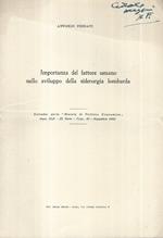 Importanza del fattore umano nello sviluppo della siderurgia lombarda. Estratto dalla Rivista di Politica Economica, Anno XLII - III Serie - Fasc. XI - Novembre 1952