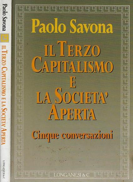 Il terzo capitalismo e la società aperta - Paolo Savona - copertina