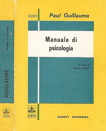 Manuale di psicologia - Paul Guillaume - copertina