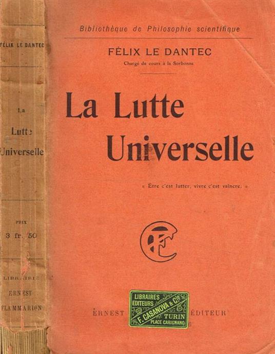 La lutte universelle - Félix Le Dantec - copertina