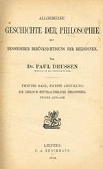 Allgemeine geschichte der philosophie mit besonderer berucksichtigung der religionen vol.II