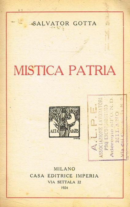 Mistica Patria - Salvatore Gotta - copertina