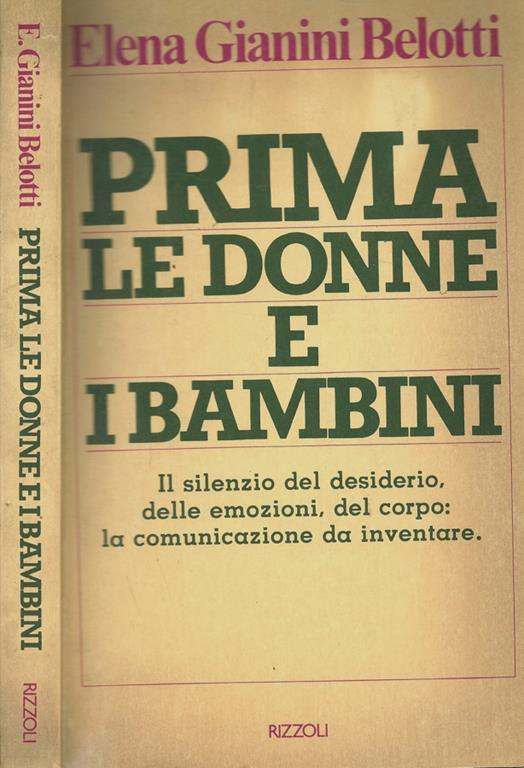 Prima le donne e i bambini - Elena Gianini Belotti - copertina