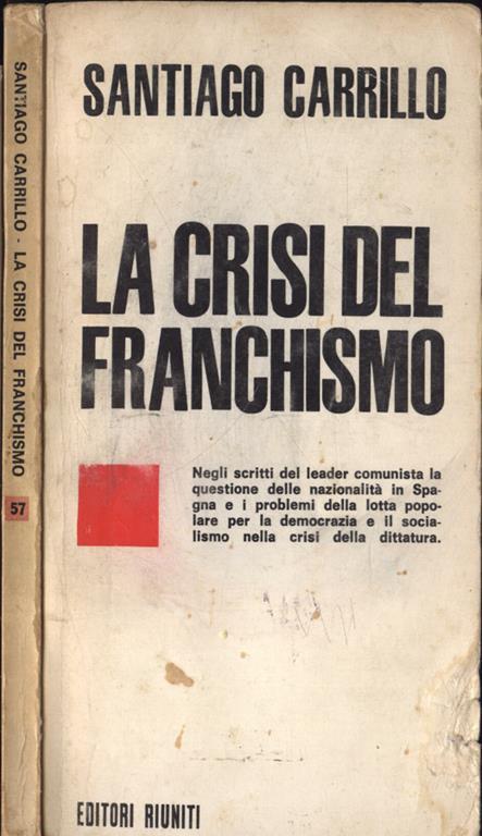 La crisi del franchismo - Santiago Carrillo - copertina