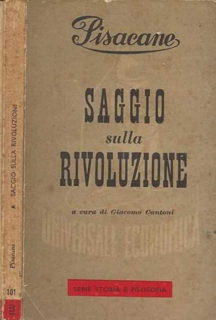 Saggio sulla rivoluzione - Carlo Pisacane - copertina