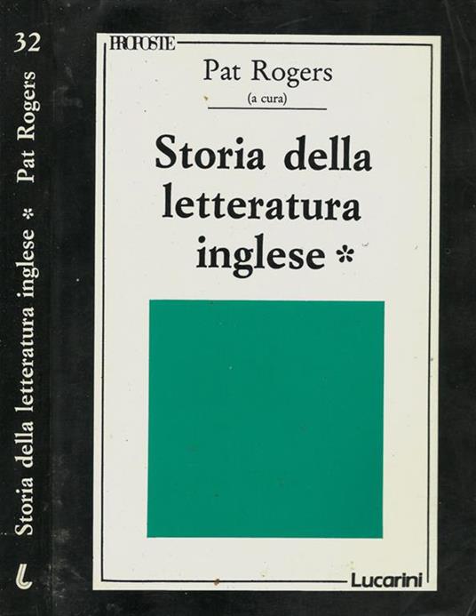 Storia della letteratura inglese - Pat Rogers - copertina