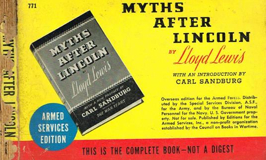 Myths after Lincoln - Lloyd Lewis - copertina