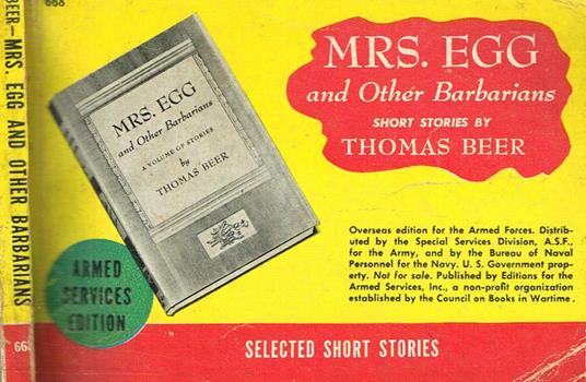 Mrs.Egg and other barbarians - Thomas Beer - copertina