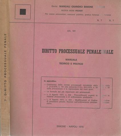 Diritto processuale penale. Manuale teorico e pratico - copertina