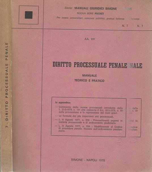 Diritto processuale penale. Manuale teorico e pratico - copertina