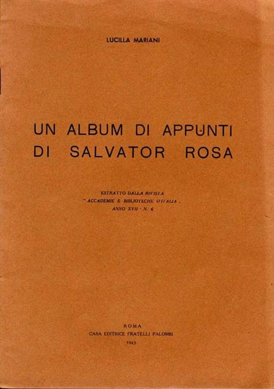 Un Album di Appunti di Salvator Rosa - Lucilla Mariani - copertina