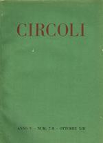 Circoli Anno V N.7-8. Rivista di Letteratura e di Critica