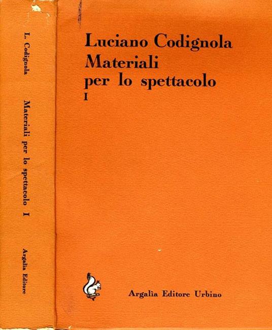 Materiali per Lo Spettacolo - Luciano Codignola - copertina