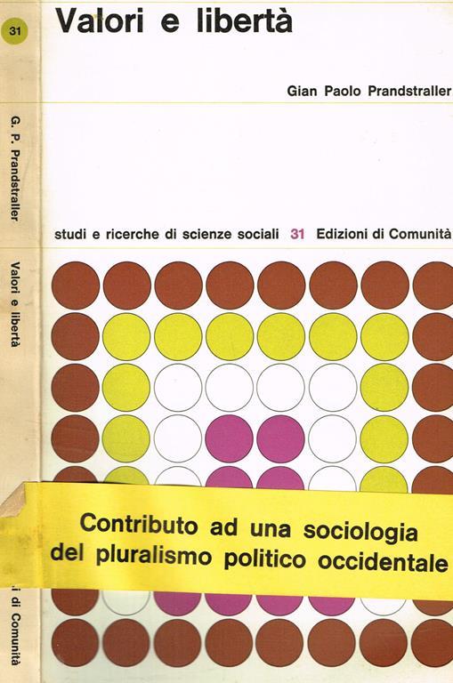 Valori e libertà - G. Paolo Prandstraller - copertina