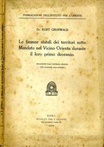 Le finanze statali dei territori sotto mandato nel vicino oriente durante il loro primo decennio