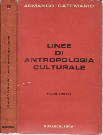 Linee di antropologia culturale (vol.II) - Armando Catemario - copertina