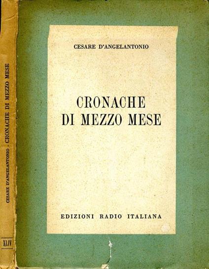Cronache di Mezzo Mese - Cesare D'Antelantonio - copertina