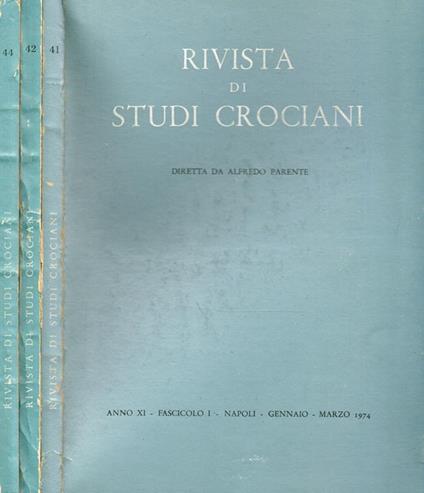 Rivista di Studi Crociani Anno XI Fasc.I II Iv - Alfredo Parente - copertina