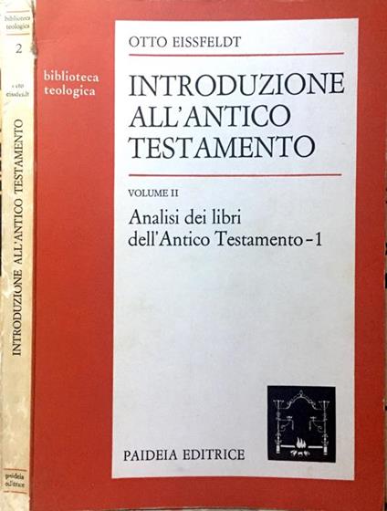 Introduzione all'Antico Testamento - Otto Eissfeldt - copertina