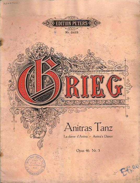 Anitras tanz - Edward Grieg - copertina