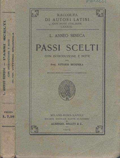 Passi scelti - L. Anneo Seneca - copertina