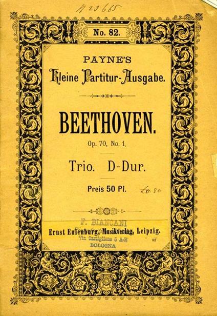 Op. 70, No. 1. Trio d-dur - Ludwig van Beethoven - copertina