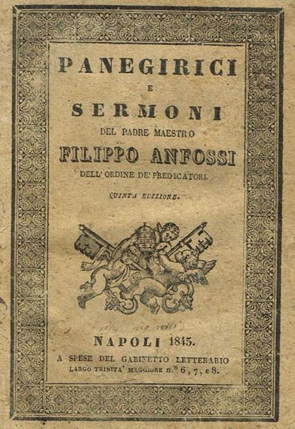 Panegirici e sermoni - Filippo Anfossi - copertina