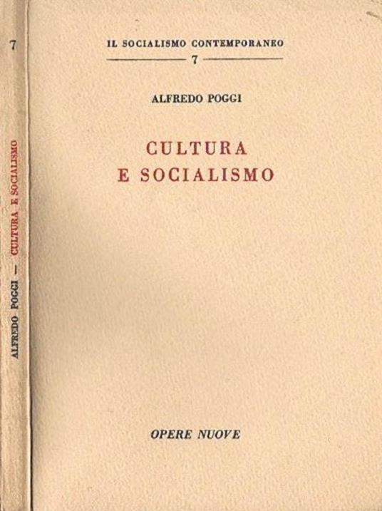 Cultura e Socialismo - Alfredo Poggi - copertina