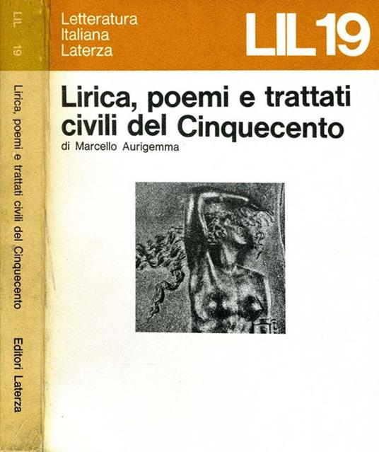 Lirica, Poemi e Trattati Civili del Cinquecento - M. Giulia Aurigemma - copertina