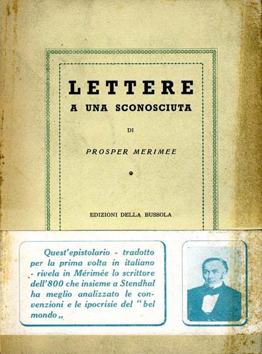 Lettere a Una Sconosciuta - Prosper Mérimée - copertina