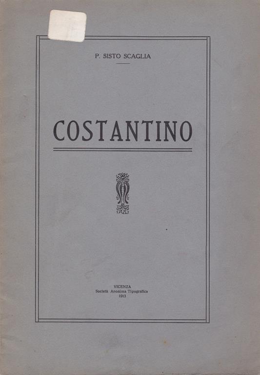 Costantino - P. Sisto Scaglia - copertina