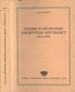 Studies in mycenaean inscriptions and dialect. 1965-1978