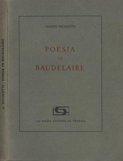 Poesia in Baudelaire - Gianni Nicoletti - copertina