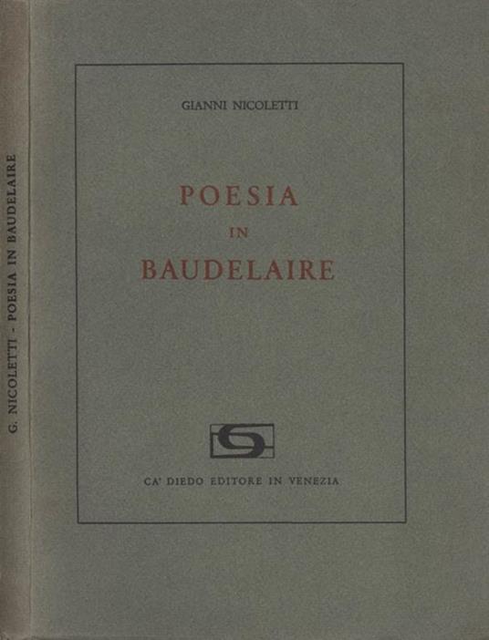 Poesia in Baudelaire - Gianni Nicoletti - copertina