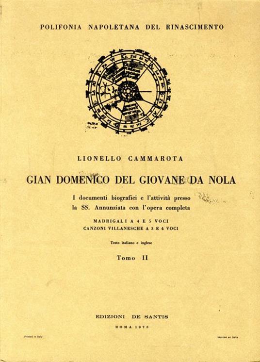 Gian domenico del giovane da nola. Polifonia napoletana del rinascimento - Lionello Cammarota - copertina